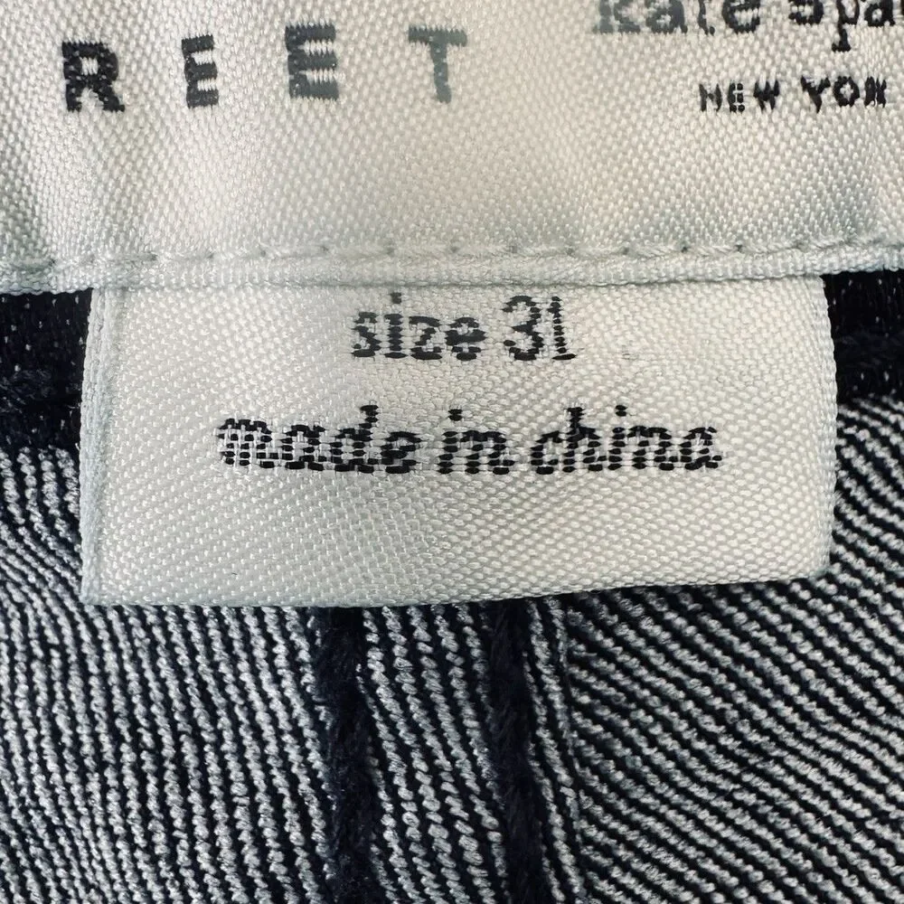 Kate Spade Broome Street Cropped Capri Jeans 31 (32x24.5) Dark Blue Denim Womens